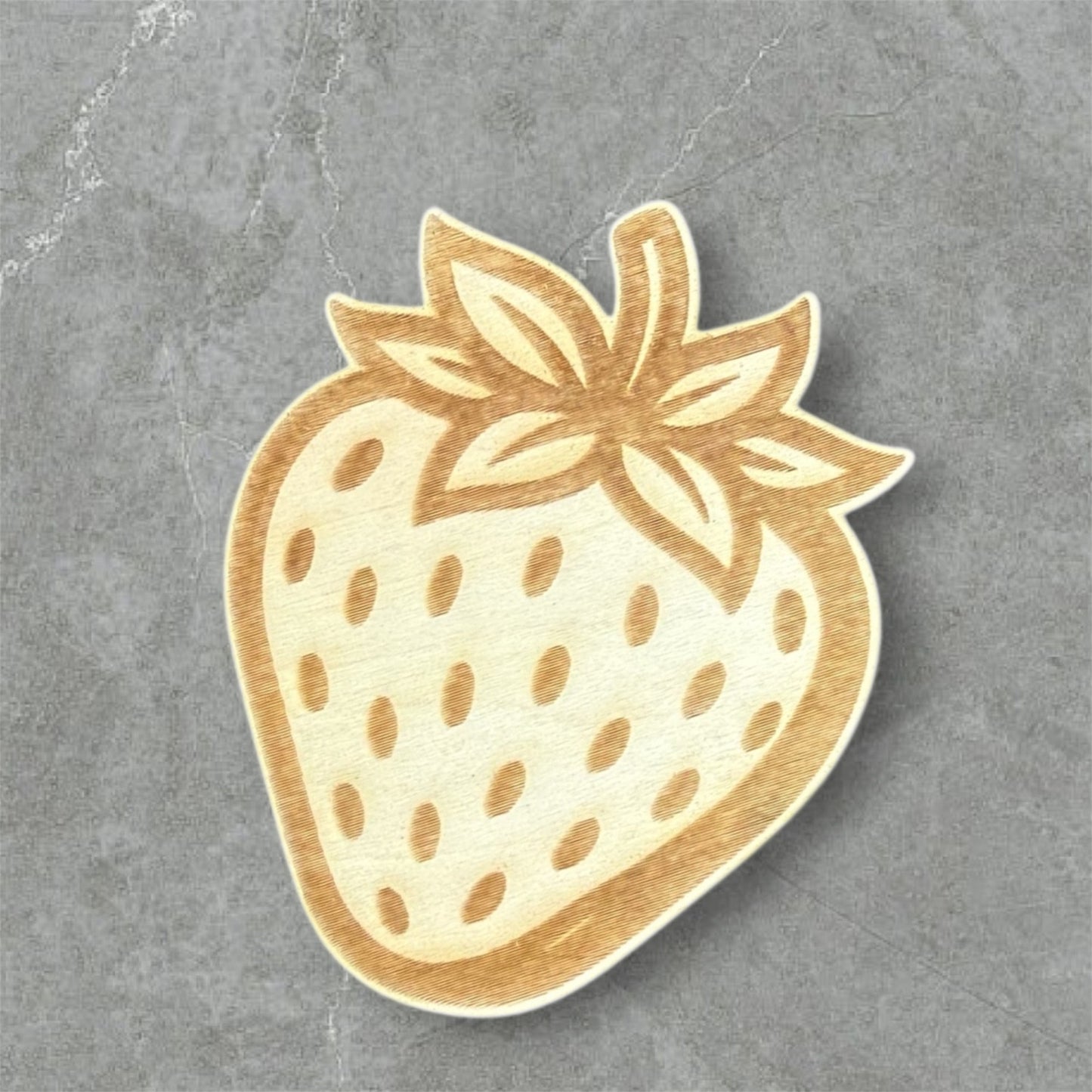 Strawberry Wood Magnet