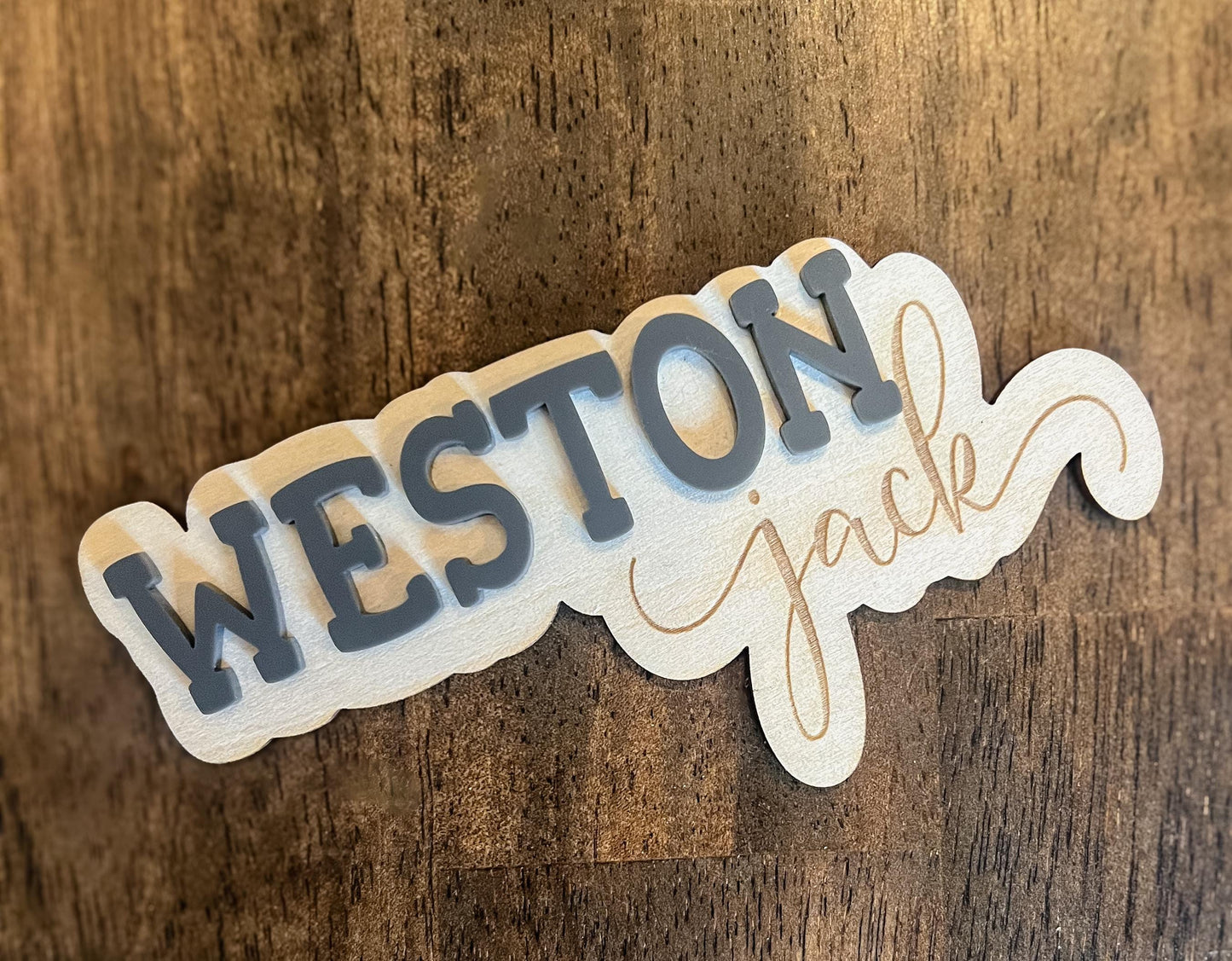 Custom Acrylic Baby Name Announcement Plaque: Nursery Decor