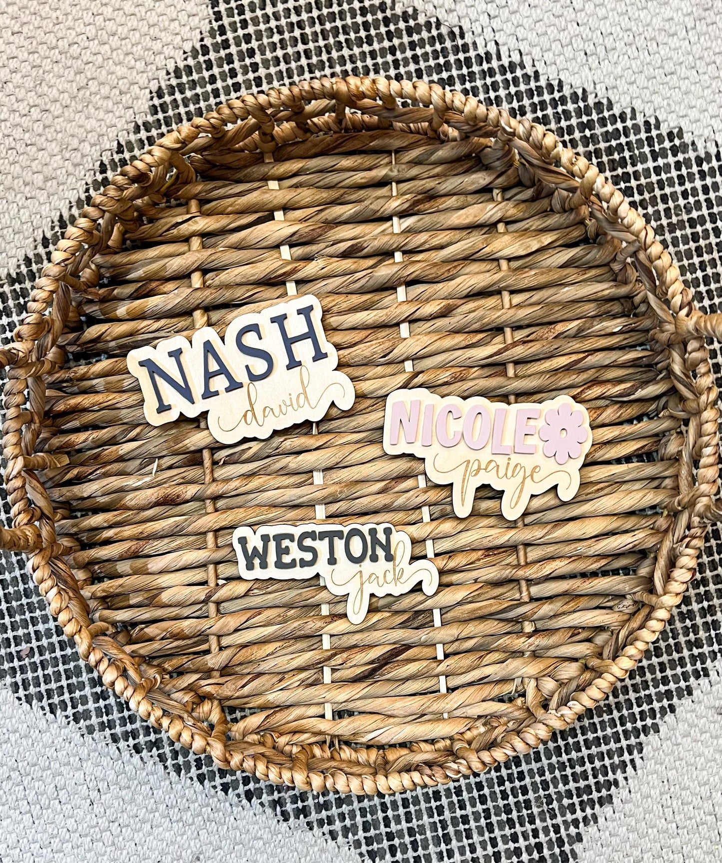 Custom Acrylic Baby Name Announcement Plaque: Nursery Decor