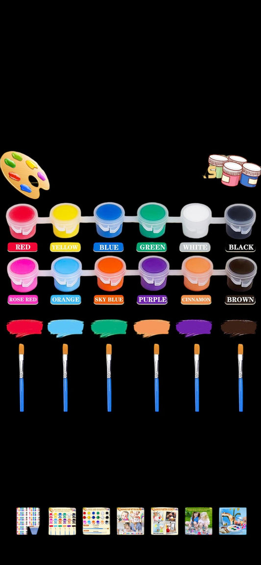 Halloween Paint Kit: DIY Bat, Ghost, Frankenstein & Pumpkin Craft