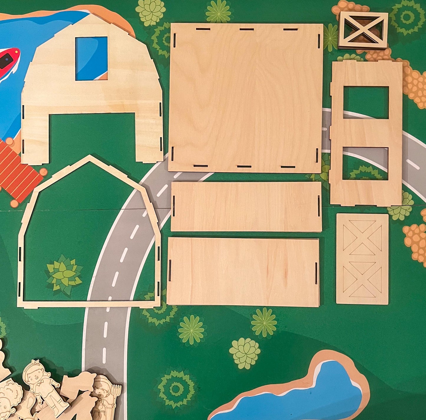 DIY Barn Model Craft Kit: Laser-Etched, Ready to Assemble