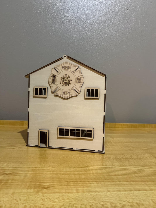 DIY Fire Station Kit: 3-Car Garage, Kids Craft Project