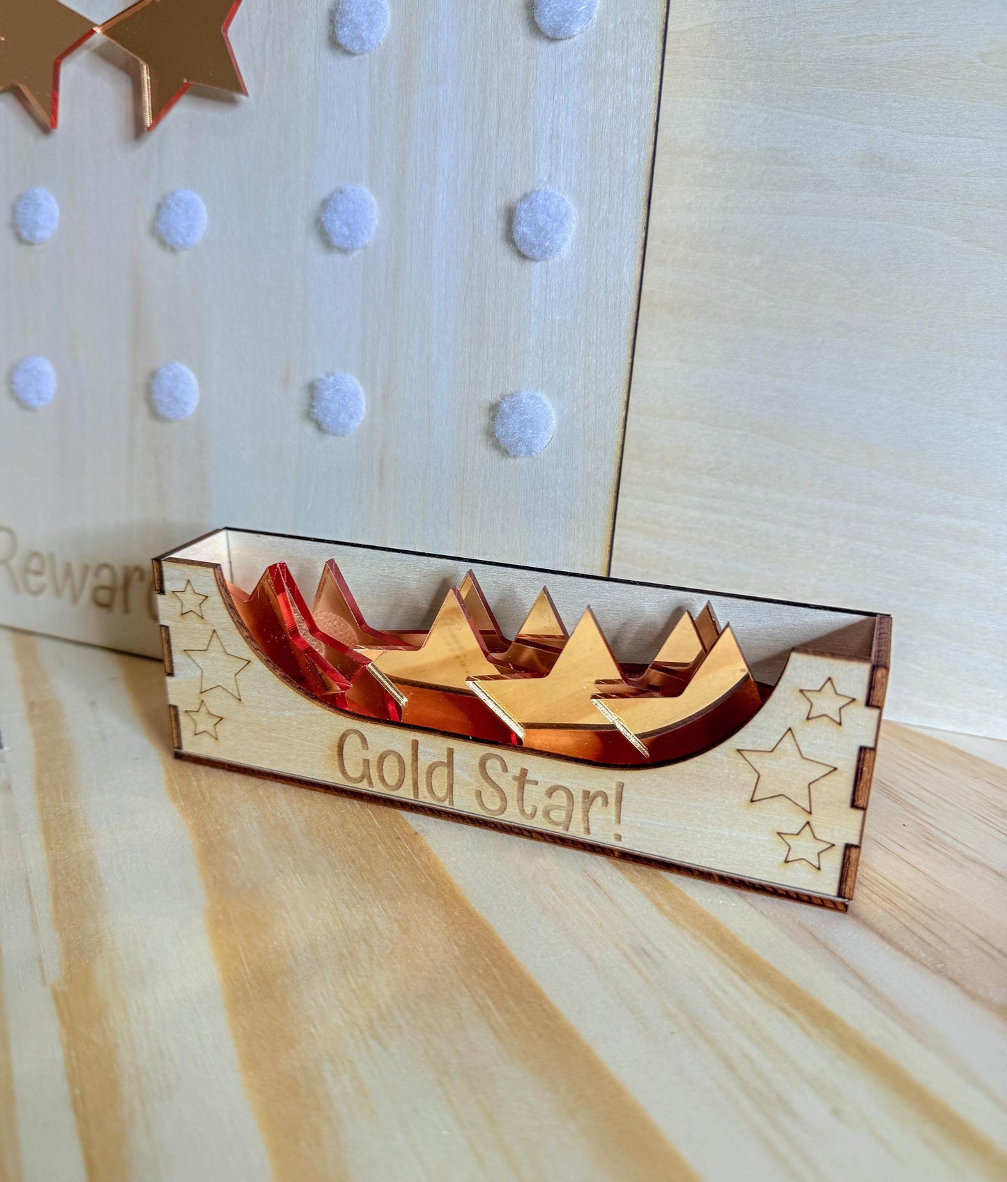 Personalized Magnetic Reward Chart with Gold Star Holder