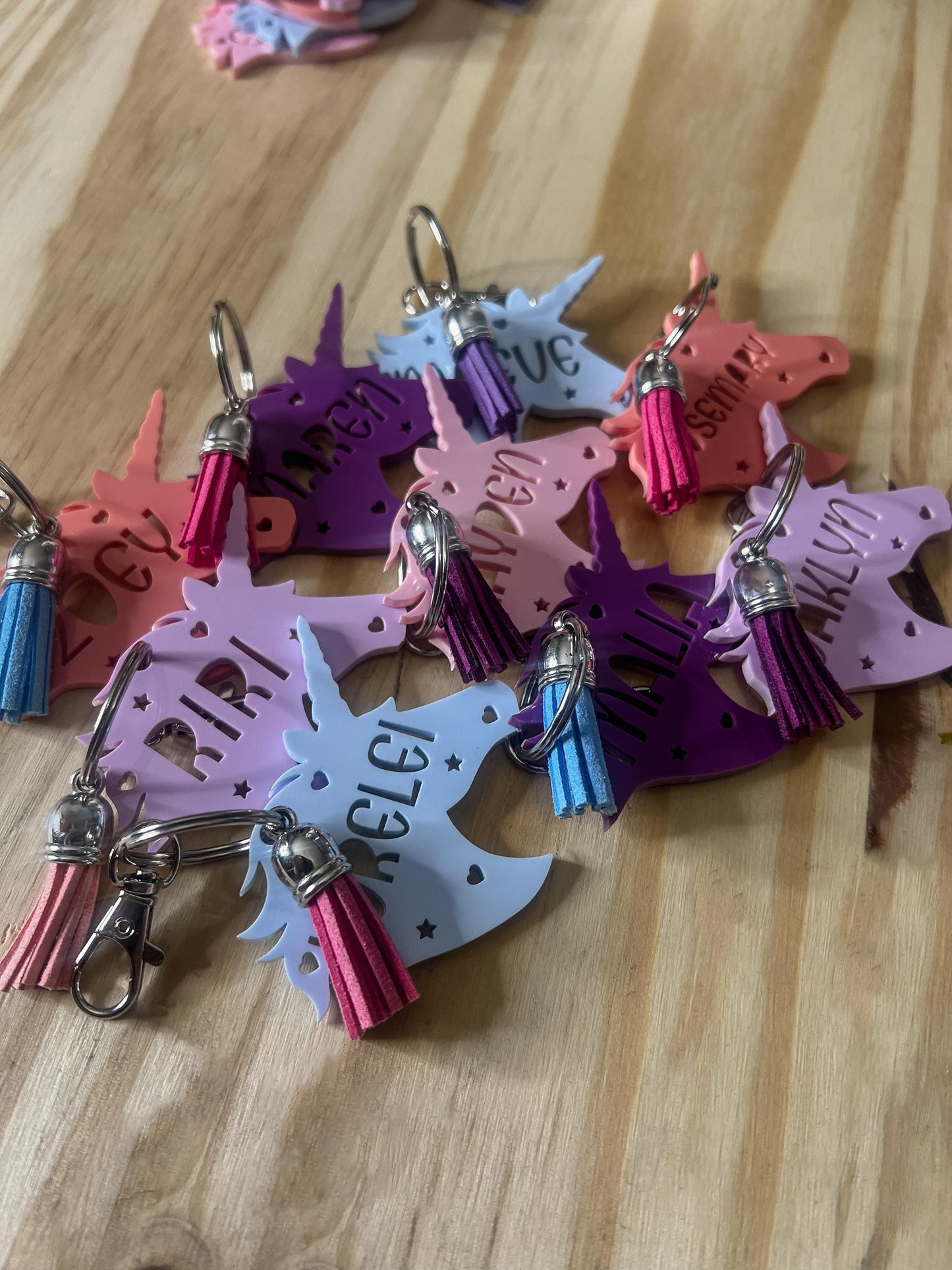 Custom Initial Keychain: Name Cutout, Tassel Charm