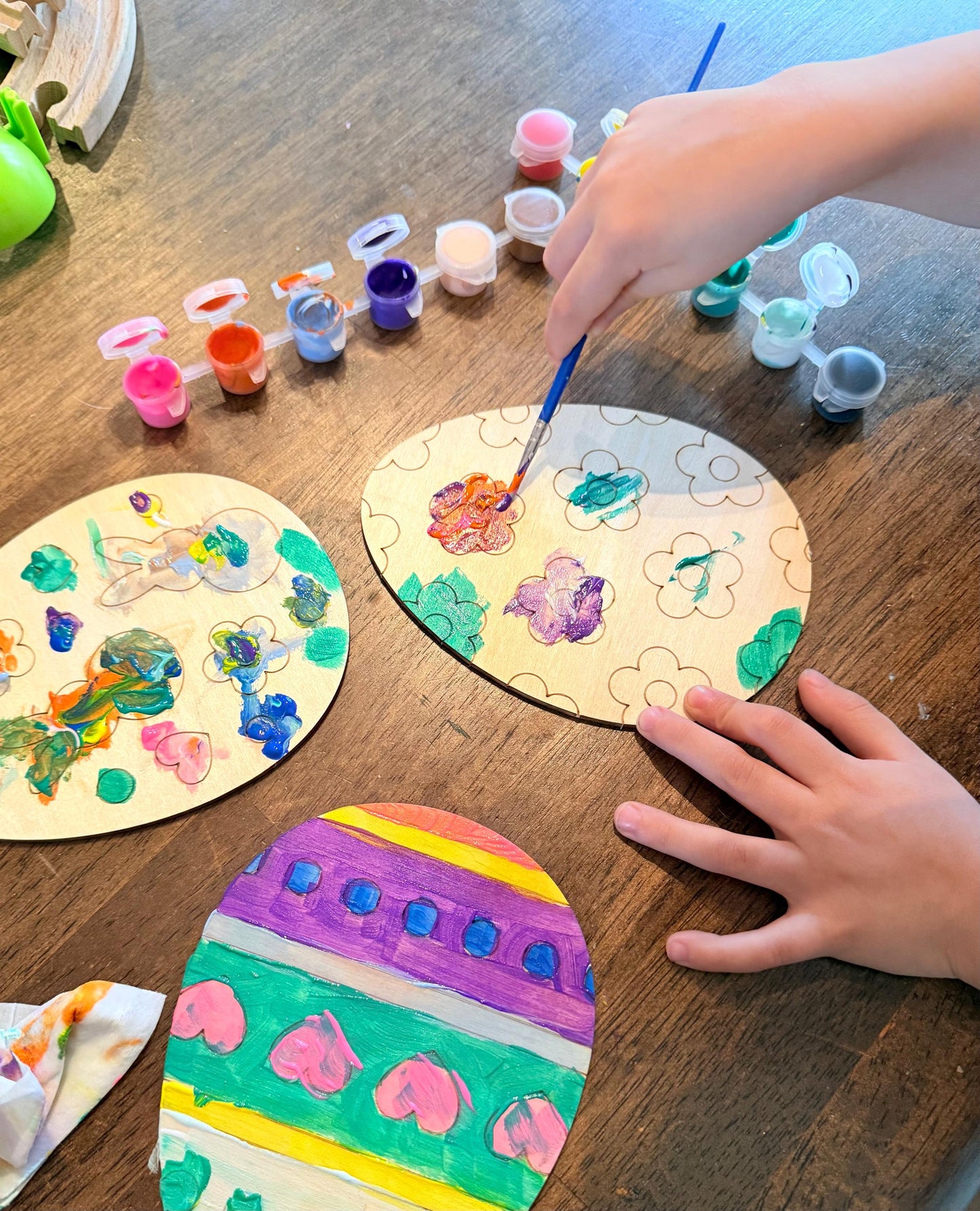 Wooden Valentine's DIY Craft Kit: Cow, Flower, Heart Paint Set