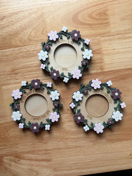 Mother’s Day Photo Magnet | Mommy & Me Photo Frame | Flower Photo Frame | Mother’s Day Gift | Gifts for Mom