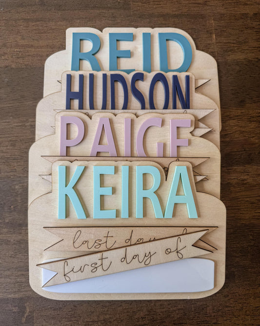 Reusable First & Last Day of School Sign: Photo Prop