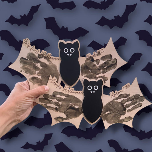 Halloween Bat Handprint Keepsake: DIY Kids Craft, Spooky Decor