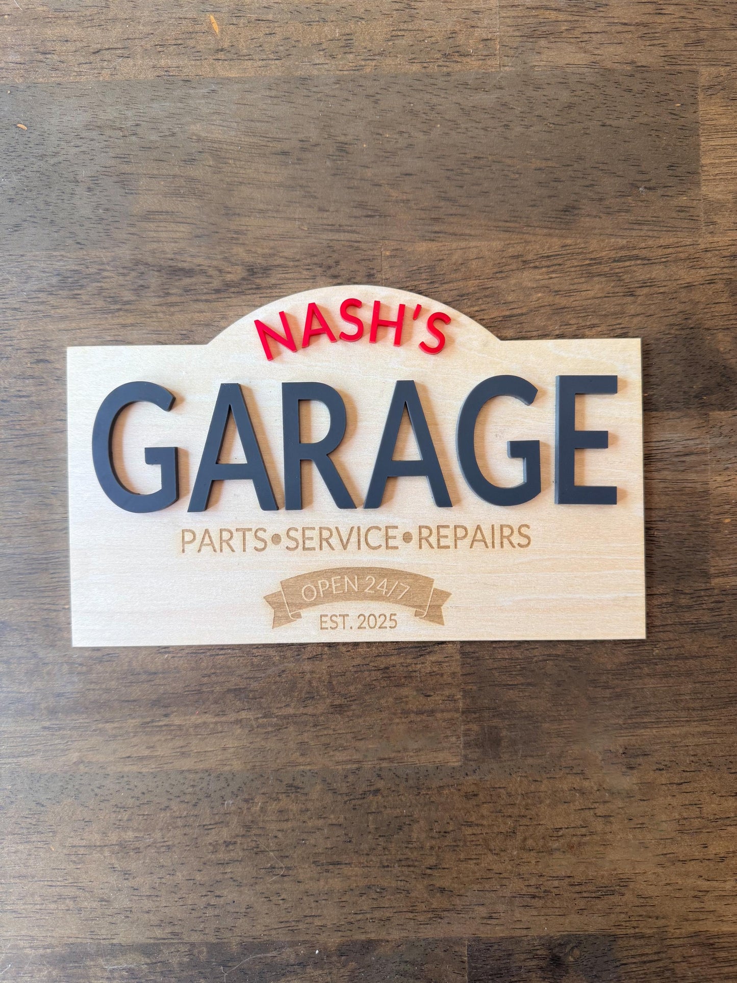 Custom Garage Name Sign: 3D Kids Playroom Decor