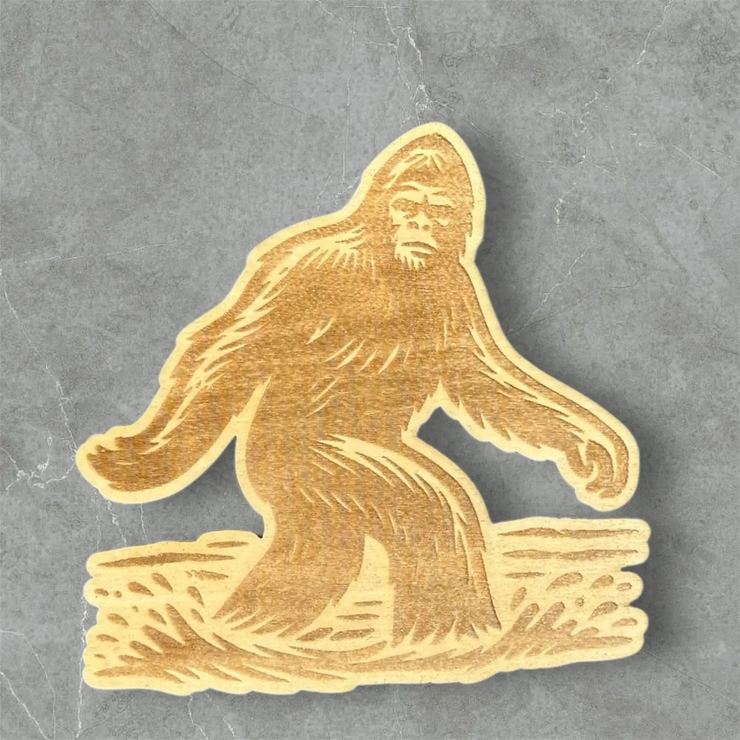 Sasquatch Wood Magnet