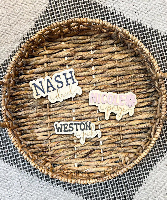 Custom Acrylic Baby Name Announcement Plaque: Nursery Decor