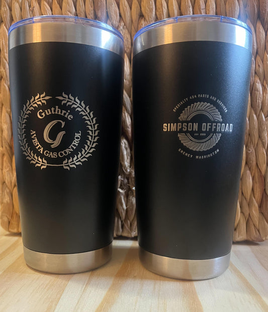 Engraved Logo 20oz Tumbler: Personalized Stainless Steel Cup