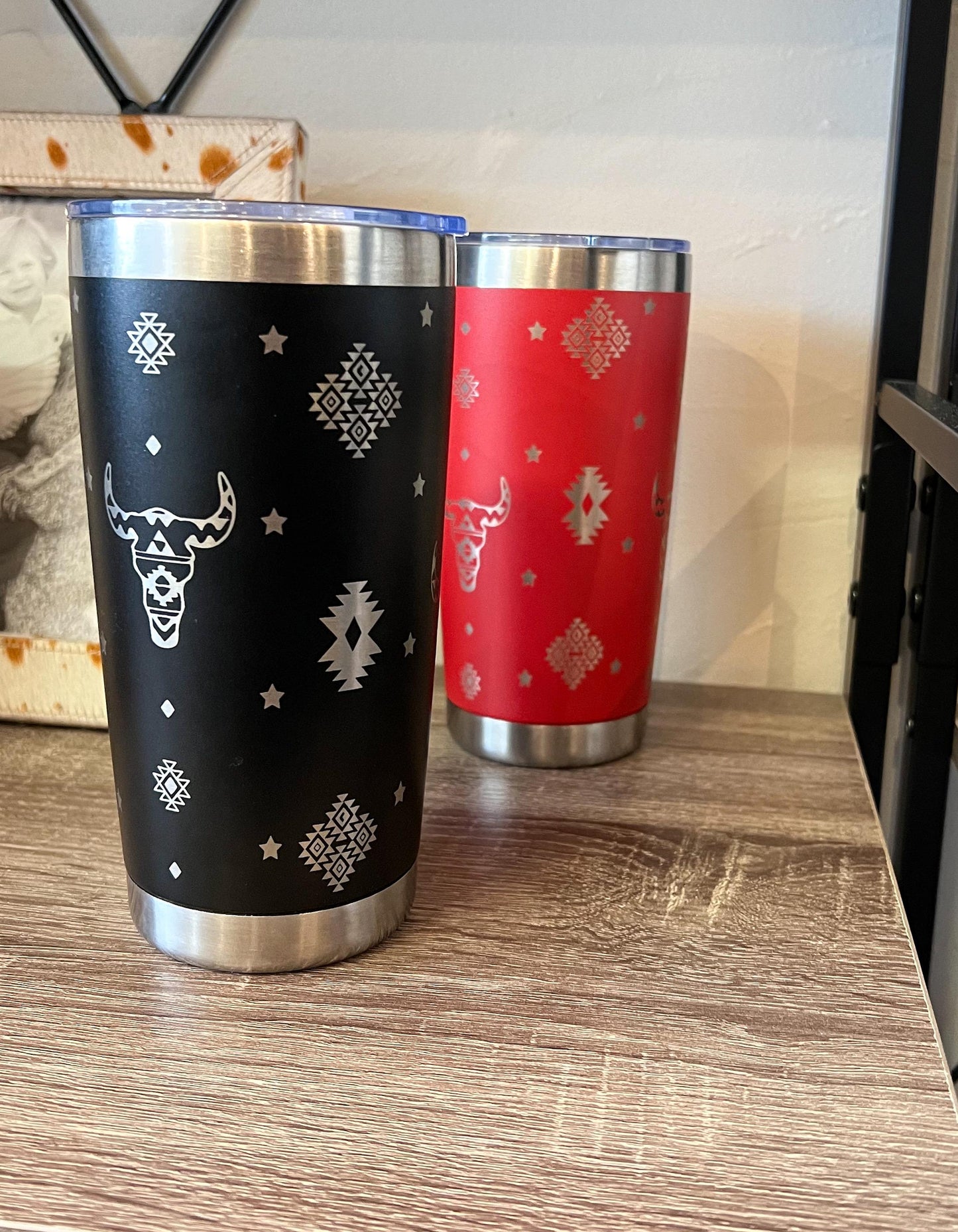 Engraved Western Tumbler: 20oz Stainless Steel Coffee Mug
