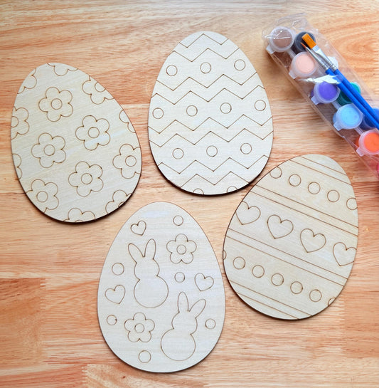 Wooden Valentine's DIY Craft Kit: Cow, Flower, Heart Paint Set
