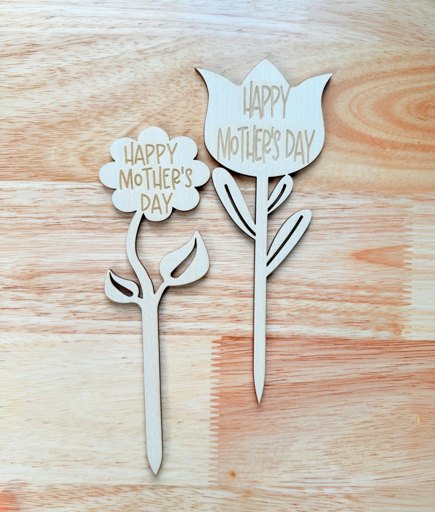 Personalized Mother's Day Plant Stakes: Laser Engraved Garden Decor