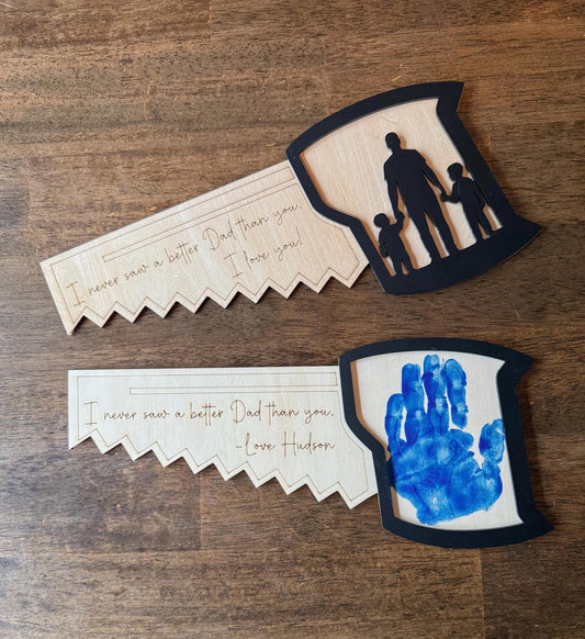 Father's Day Handprint Saw Craft: Personalized Keepsake Gift