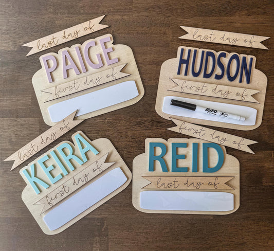 Reusable First & Last Day of School Sign: Photo Prop